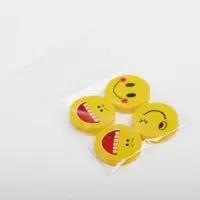 Набор ластиков фигурных Calligrata "Смайлы", 4 штуки, в блистере, МИКС