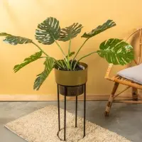 Кашпо на подставке "Золото Скифов" железо 27х27х63,5 см