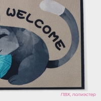 Коврик влаговпитывающий придверный Доляна &laquo;Котёнок&raquo;, без окантовки, 39&times;59 см