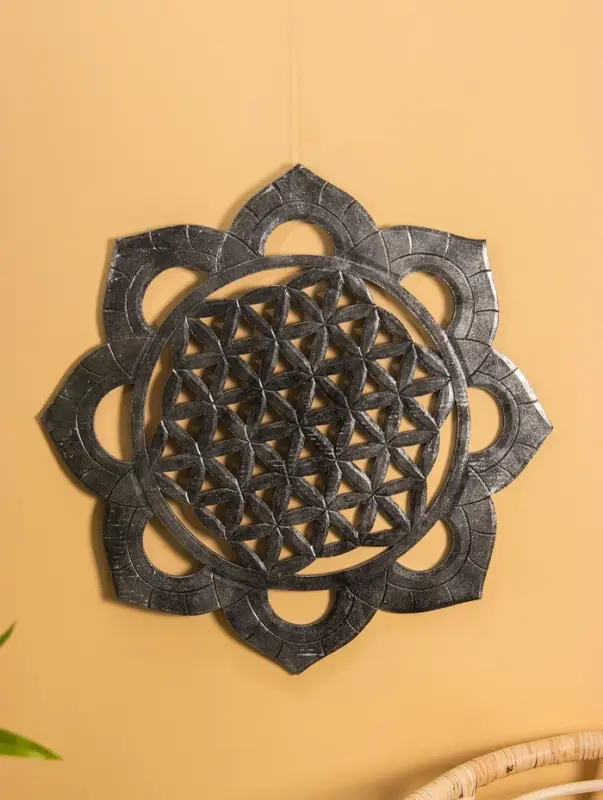 Панно "Подсолнух" МДФ, 60х60х1 см, серебро