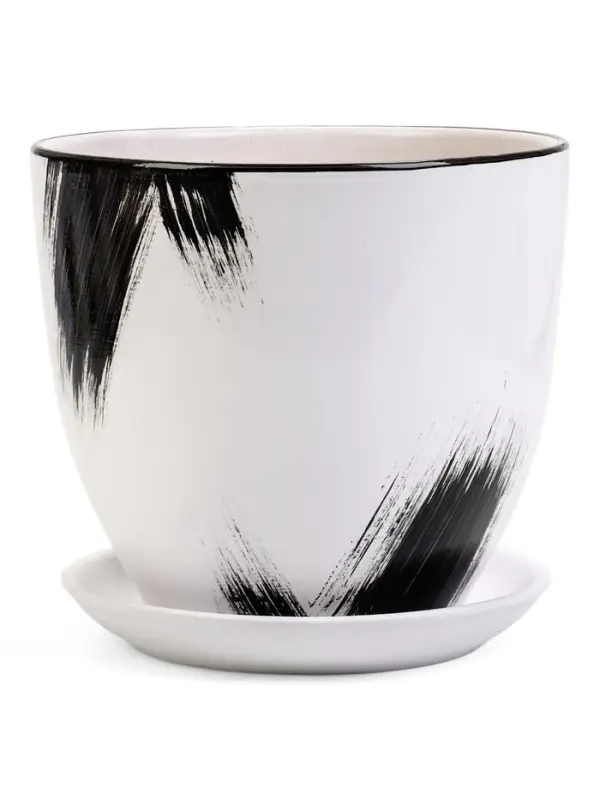 Набор горшков цветочный поддоном 4 шт 0,4 / 1 / 2,5 / 5 л керамика, Штрих