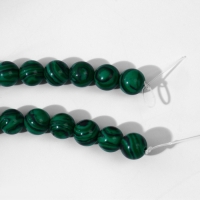 Бусины на нити шар №8 «Малахит», 47 бусин Бусины на нити шар №8 «Малахит», 47 бусин