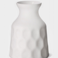 Ваза для цветов Stamping, пластик, 10.3&times;6.8&times;14 см, белая