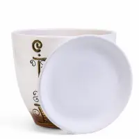 Набор горшков цветочный поддоном 4 шт 0,4 / 1 / 2,5 / 5 л керамика, Вечер