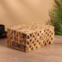 Корзина плетеная 26x19x12 см, водный гиацинт