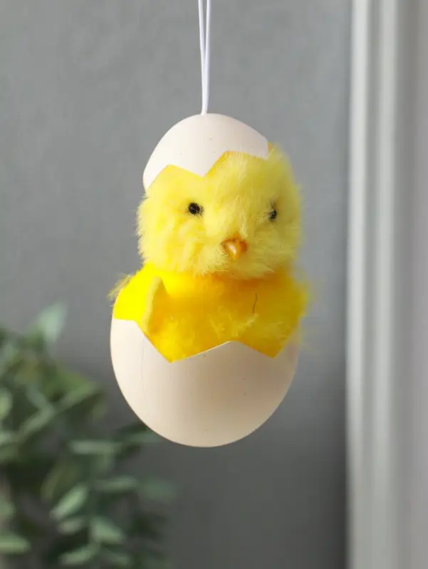 Подвеска декоративная "Вылупившийся цыплёнок в скорлупе" 5х5,5х9,5 см