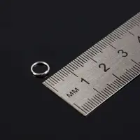 Набор соединительных колец для бижутерии в пластиковом боксе, 6 размеров, цвет серебро