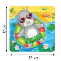 Пазлы 4 в 1 "От зимы до лета", в пакете