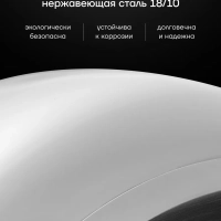 Чайник со свистком 2,5 л Mela-2,5L Серый нерж. стал