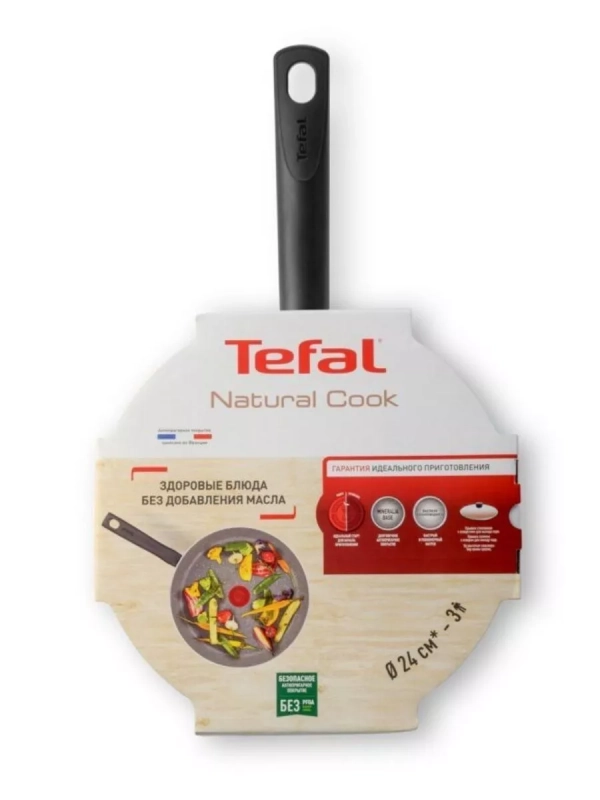 Сотейник с крышкой Natural Cook 24 см, с индикатором нагрева
