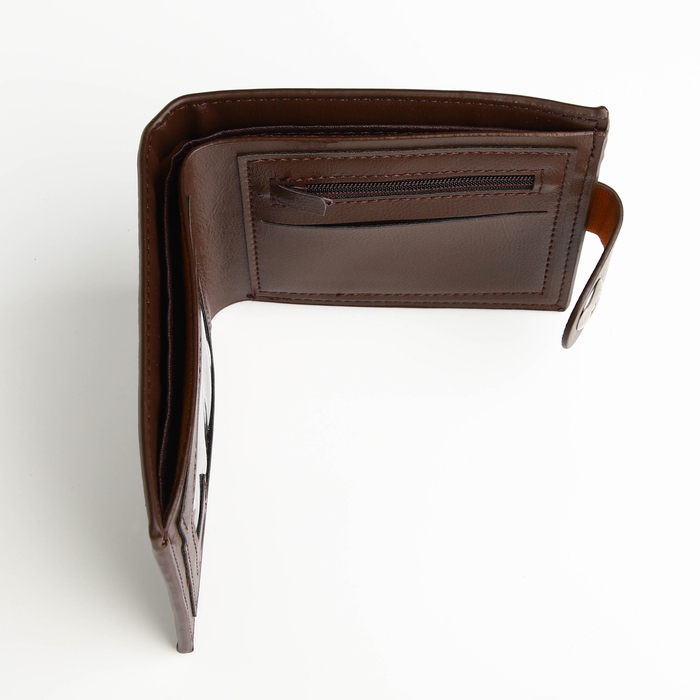Портмоне мужское на магните, отдел для карт, монет, цвет коричневый Портмоне мужское на магните, отдел для карт, монет, цвет коричневый