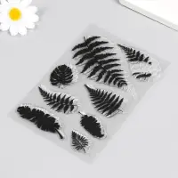 Штамп для творчества силикон "Листья папоротников и монстеры" 16х11 см