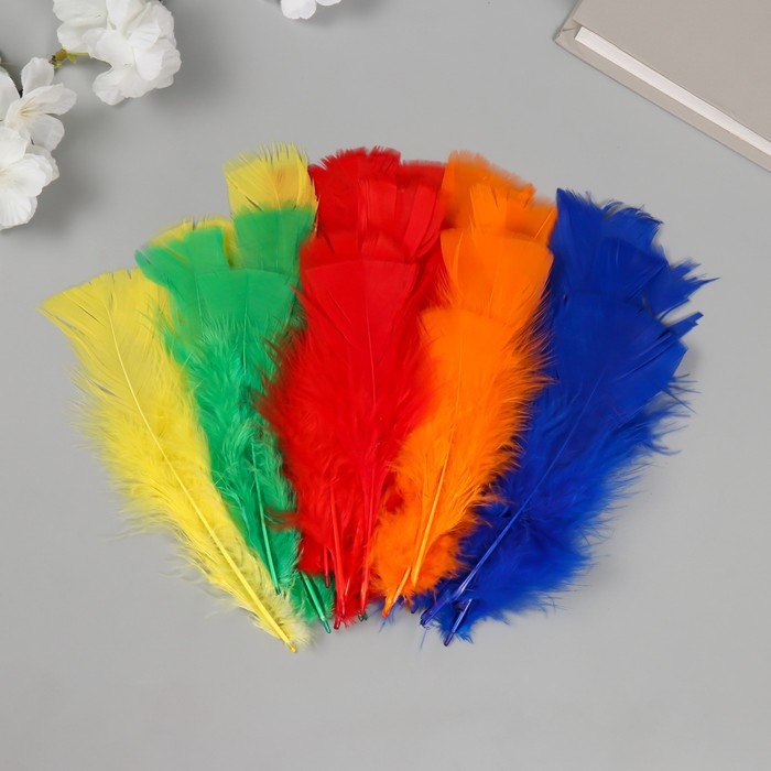 Перо декоративное гусиное Перо декоративное гусиное "Веер" набор 30 шт h=10-15 см