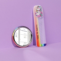 Набор «Единорог», 2 предмета: зеркало, расчёска Набор «Единорог», 2 предмета: зеркало, расчёска