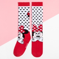 Гольфы Дисней &laquo;Минни Маус&raquo;, цвет белый/красный, 14-16 см