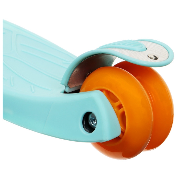 Самокат складной GRAFFITI Baby, колёса световые PU 120/70 мм, ABEC 7, цвет бирюзовый Самокат складной GRAFFITI Baby, колёса световые PU 120/70 мм, ABEC 7, цвет бирюзовый