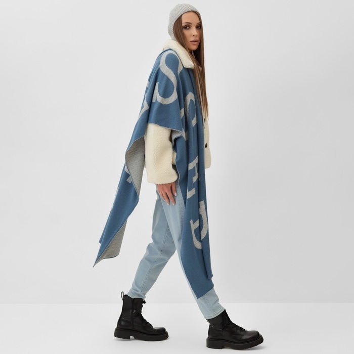 Шарф женский двусторонний MIST синий/серый, размер 47*226см Шарф женский двусторонний MIST синий/серый, размер 47*226см