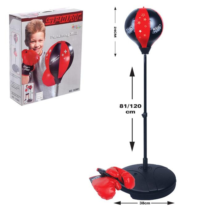 Набор для бокса &laquo;Нокдаун&raquo;, напольная груша, перчатки, 81-120 см