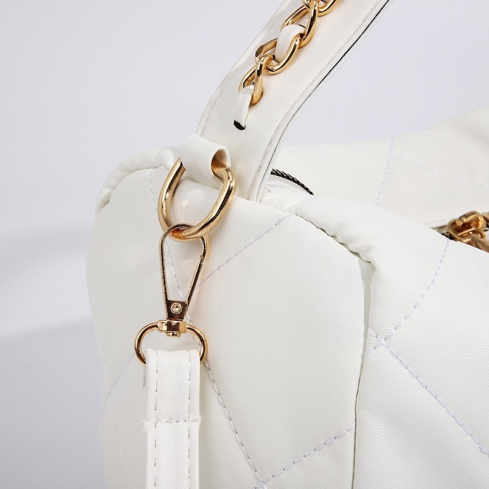 Сумка-багет на молнии, цвет белый Сумка-багет на молнии, цвет белый