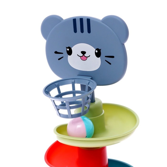 Развивающая пирамидка &laquo;Попади в корзину&raquo;, 6 элементов, цвет МИКС