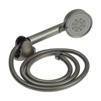 Смеситель для ванны ZEIN Z3856, однорычажный, душевой набор, лейка 5 режимов, графит