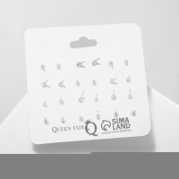 Набор серьги 12 пар &laquo;Вкусняшки&raquo; тропика, цветные в золоте