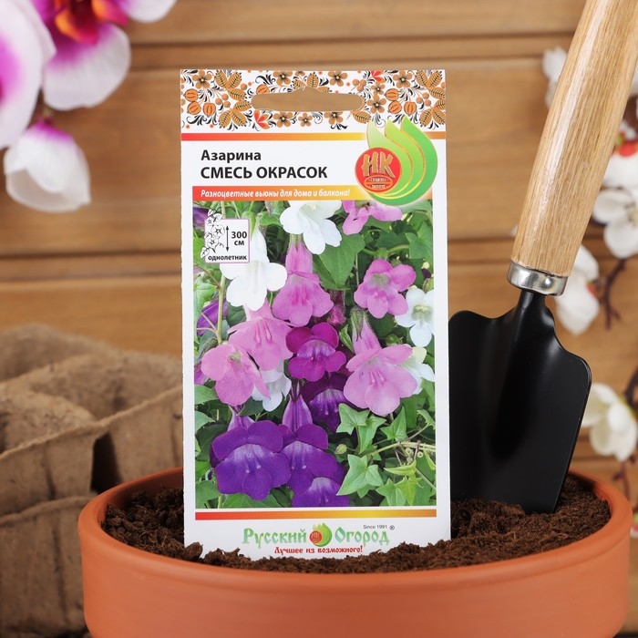 Семена цветов Азарина, смесь, серия Русский огород, О, 10 шт Семена цветов Азарина, смесь, серия Русский огород, О, 10 шт