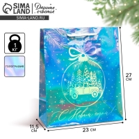 Пакет голографический &laquo;Морозко&raquo;, ML 23 х 27 х 11.5 см, Новый год