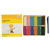 Пластилин 12 цветов 168 г, "Гамма" "Юный художник", со стеком Пластилин 12 цветов 168 г, "Гамма" "Юный художник", со стеком