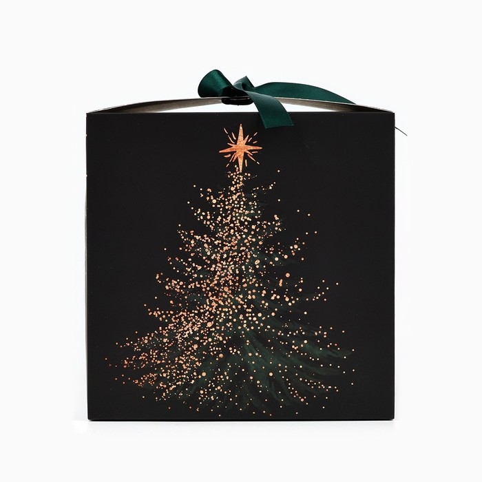 Коробка подарочная новогодняя складная «С Новым годом», 18 х 18 х 18 см, Новый год Коробка подарочная новогодняя складная «С Новым годом», 18 х 18 х 18 см, Новый год