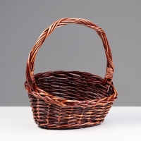 Набор плетеных корзин, 3 шт, 38х30х9/17, 25х20х7/12 см, темный, ива