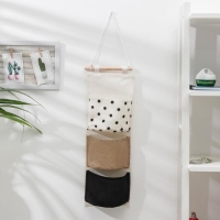 Органайзер подвесной с карманами Доляна &laquo;Мэри&raquo;, подвесной, 3 отделения, 59&times;20 см