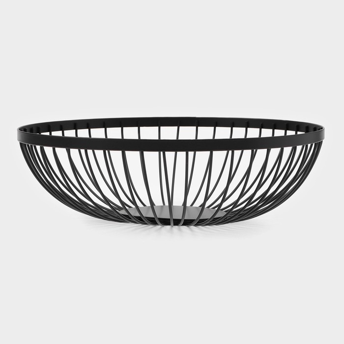 Фруктовница Доляна &laquo;Лофт&raquo;, 28&times;28&times;8 см, цвет чёрный