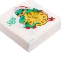 Салфетки новогодние бумажные &laquo;С Новым годом: змея&raquo;, однослойные, 24х24 см, 20 шт.