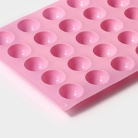 Форма для выпечки Доляна &laquo;Полусферы&raquo;, силикон, 30&times;17,5 см, 35 ячеек (d=2,5), цвет МИКС