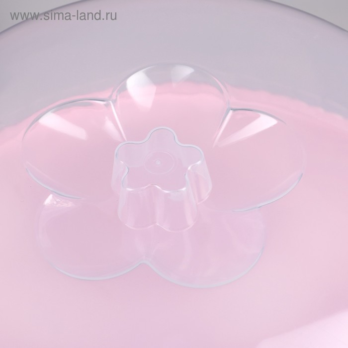 Тортовница с крышкой, 32,5&times;32,5&times;34 см, цвет МИКС