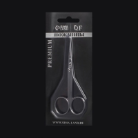 Ножницы маникюрные &laquo;Premium&raquo;, загнутые, узкие, 10,5 см, на блистере, цвет серебристый