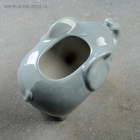 Кашпо "Слон Платон" серый, 16х9х13см Кашпо "Слон Платон" серый, 16х9х13см