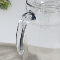 Кувшин стеклянный &laquo;Акватик&raquo;, 1650 мл, прозрачная акриловая крышка