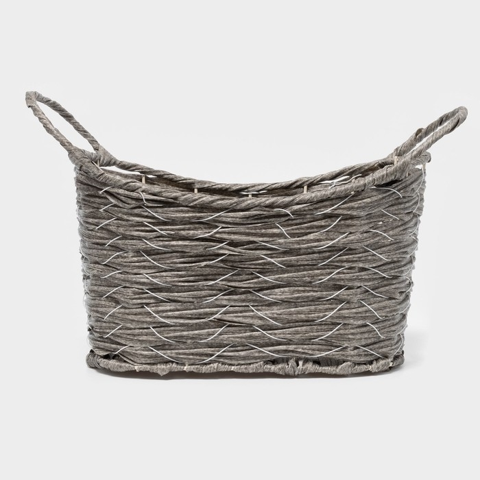Кашпо плетеное Кашпо плетеное "Луция" 31,5х17,5х15 см, корзинка, цвет серый