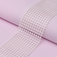 Лента с имитацией жемчуга, 6 см, 9 &plusmn; 1 м, цвет белый