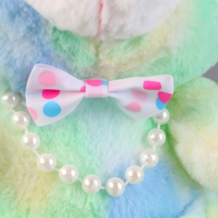 Мягкая игрушка &laquo;Медвежонок&raquo;, с бусинками, 30 см, зелёный