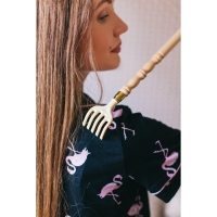 Массажёр - чесалка, универсальный, деревянный, 44.5&times;4.2&times;2.5 см, бежевый