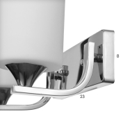 Бра 2490/2CR E27 40Вт хром 30х20 см