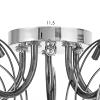 Люстра потолочная Белл 5х40Вт Е27 Хром, Черный хром 57x57x22 см Люстра потолочная Белл 5х40Вт Е27 Хром, Черный хром 57x57x22 см