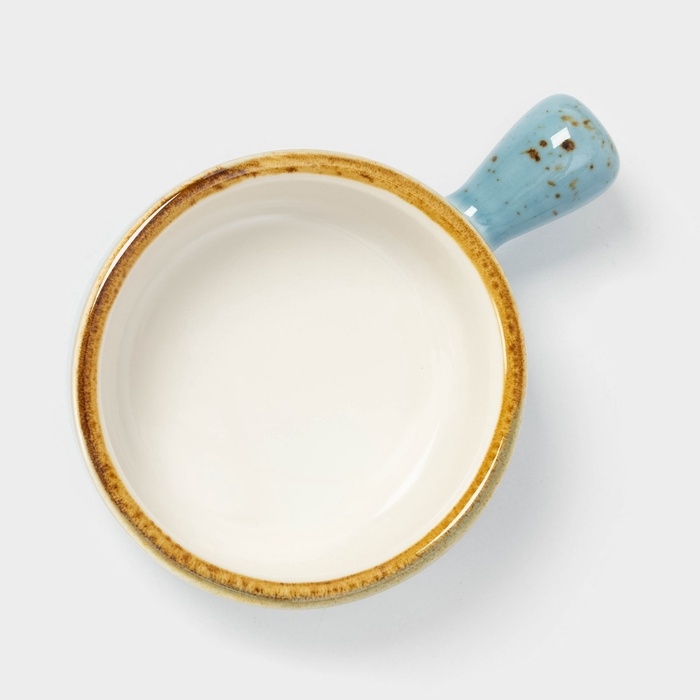 Кокотница фарфоровая Magistro &laquo;Церера&raquo;, 100 мл, d=7,5 см, цвет голубой