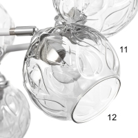 Люстра "Фернанда" 6хЕ27 40Вт бело-хромовый 65х44х26 см BayerLux Люстра "Фернанда" 6хЕ27 40Вт бело-хромовый 65х44х26 см BayerLux