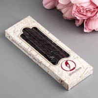 Набор свечей витых, 2,3х 24,5 см, 5 ч, 50 г, 4 штуки, черный