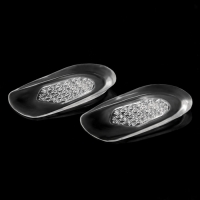 Подпяточники для обуви, с протектором, силиконовые, 10 &times; 6 см, пара, цвет прозрачный