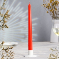 Свеча античная, 2,2х25 см, 4 шт лакированная красная